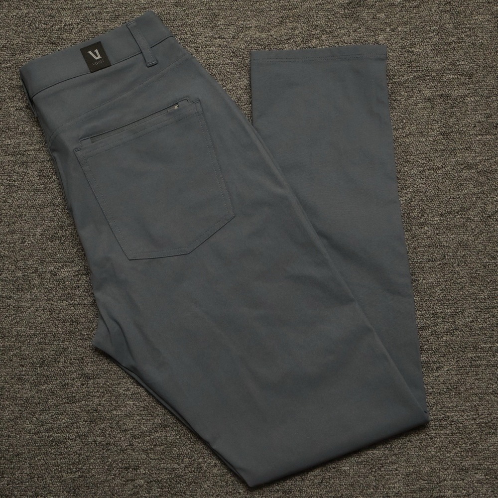 Vuori Men's Meta 5-Pocket Slim Fit Pants V430-S Sz 30x30 Athletic Gray EUC